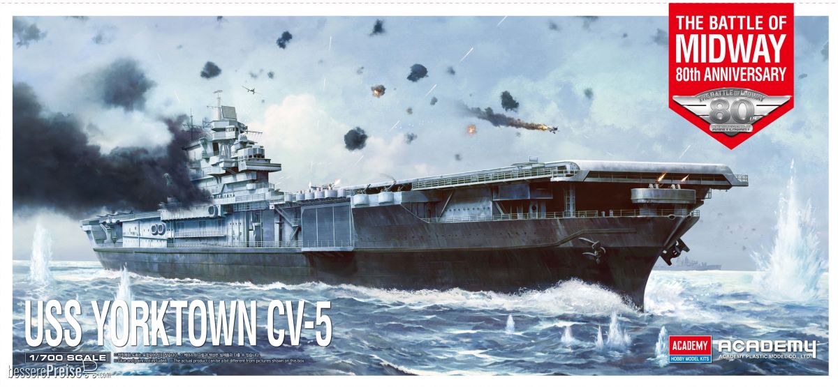 Academy 14229 - 1/700 USS Yorktown CV-5 Schlacht um Midway