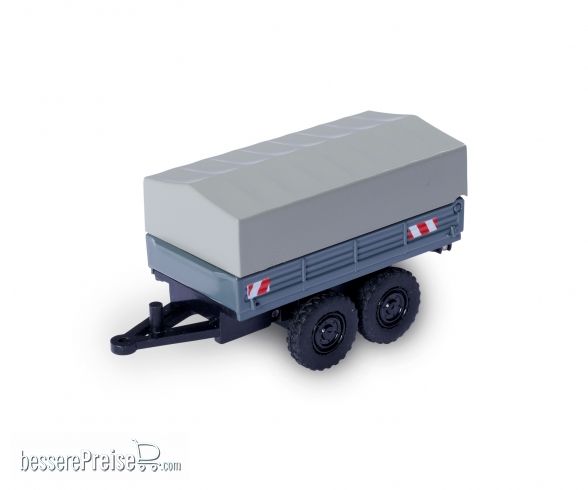 Carson 500504156 - 1:87 Planenanhänger für Unimog