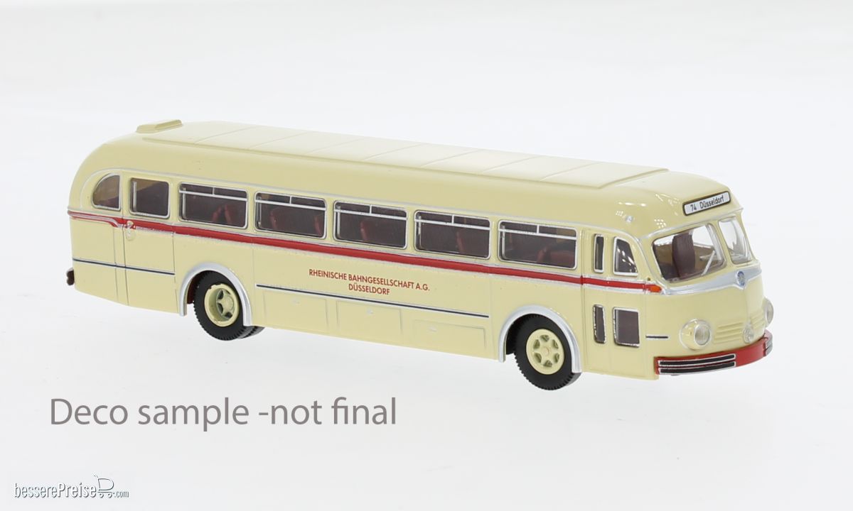 Brekina 50520 - Brekina, Mercedes O 6600 H Stadtbus, 1951, Rheinbahn Düsseldorf , 1:87