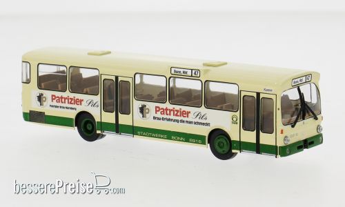 Brekina 50804 - Brekina, Mercedes O 305 Stadtbus, 1972, Stadtwerke Bonn - Patrizer, 1:87