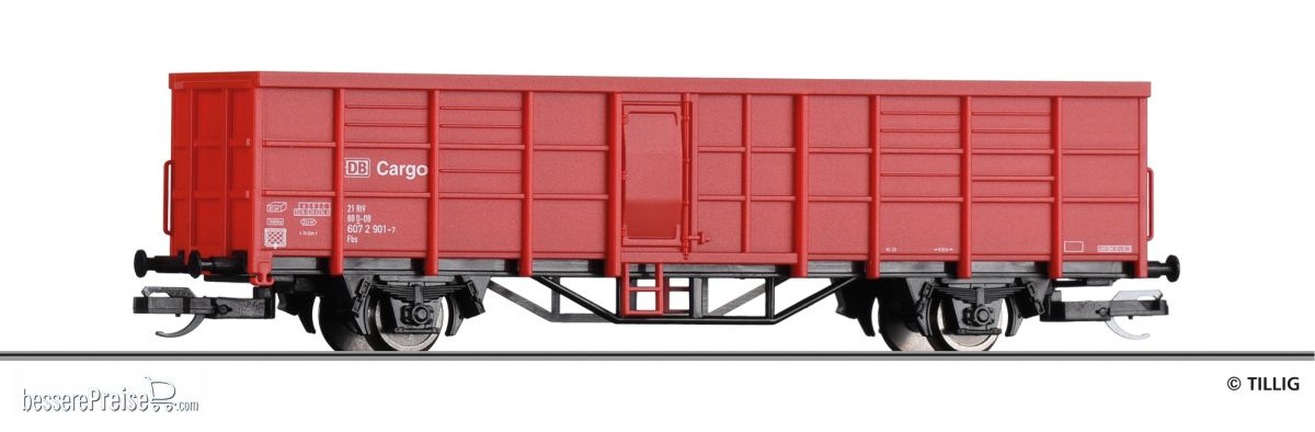 Tillig 523305 - TT Start-Offener Güterwagen Fbs, 4, DB Cargo , Ep.VI