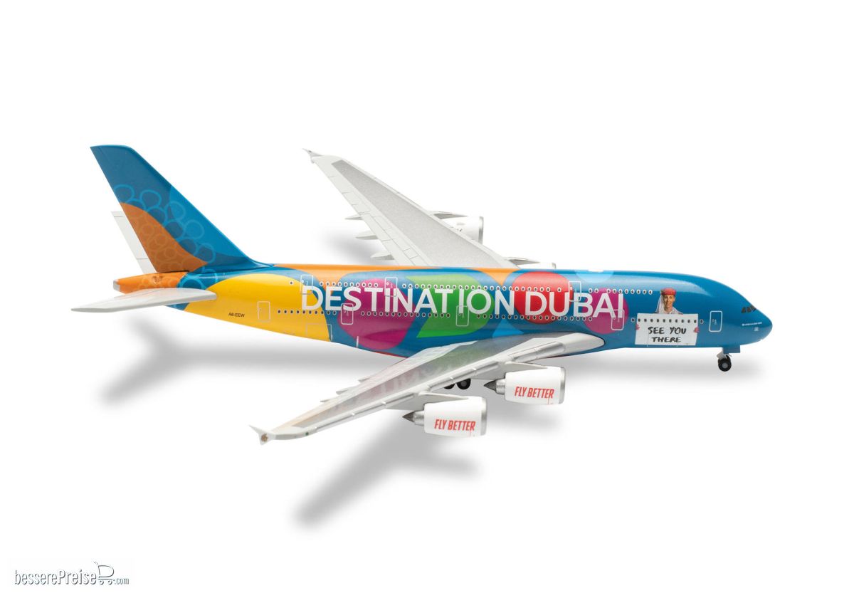 Herpa 536905-001 - A380 Emirates DestDubai A6-EEW