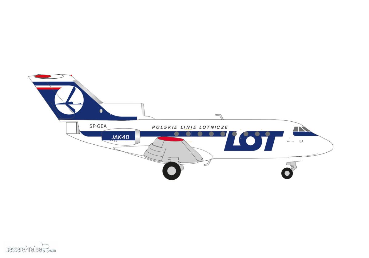 Herpa 573139 - Yak-40 LOT Polish Airlines