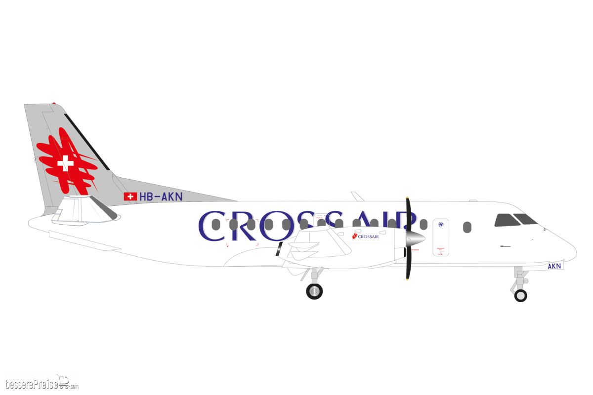 Herpa 573252 - Crossair Saab 340 (last color scheme)