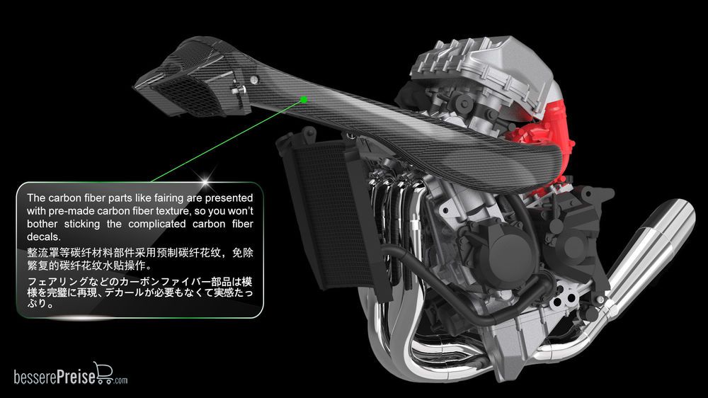 MENG-Model MT-001s - Kawasaki Ninja H2R (Pre-colored Edition)