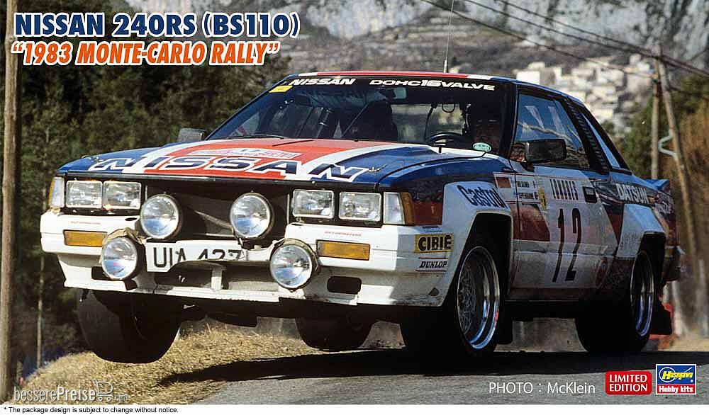 Hasegawa 620727 - 1/24 Nissan 240RS, Monte-Carlo-Rally 1983