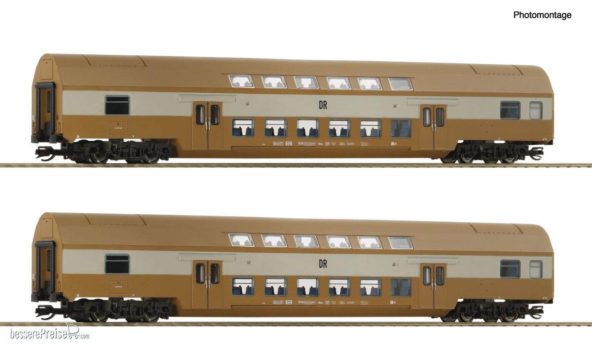 Roco 6280026 - 2-tlg. Set 2: Doppelstockwagen, DR