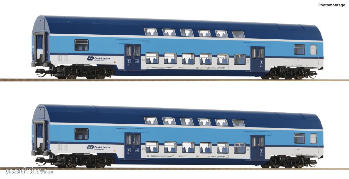 Roco 6280028 - 2-tlg. Set: Doppelstockwagen, CD