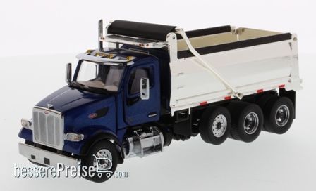 Diecast Masters 71073 - Peterbilt 567 Dump Truck Kieper m. blauer Kabine und verchromter Kieper