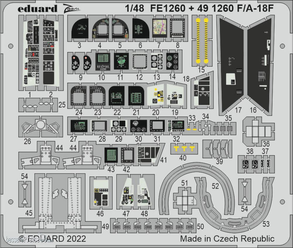 Eduard Accessories FE1260 - F/A-18F for HOBBY BOSS