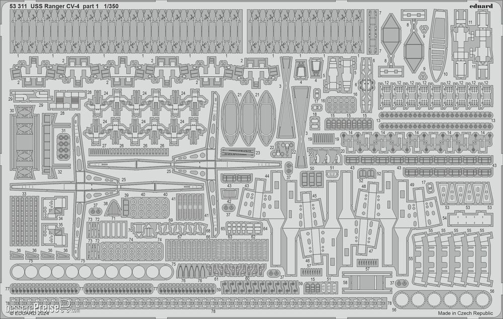 Eduard Accessories BIG5374 - USS Ranger CV-4 0