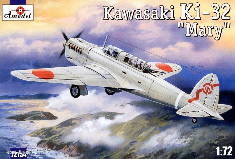 Amodel AMO72154 - Kawasaki Ki-32 Mary grey scheme