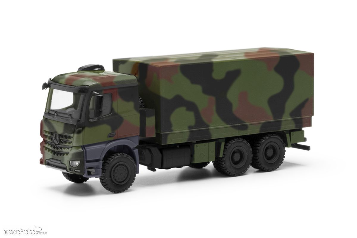 Herpa 746991-002 - Mercedes-Benz Arocs 6x6 Pritsche/Plane, dekoriert