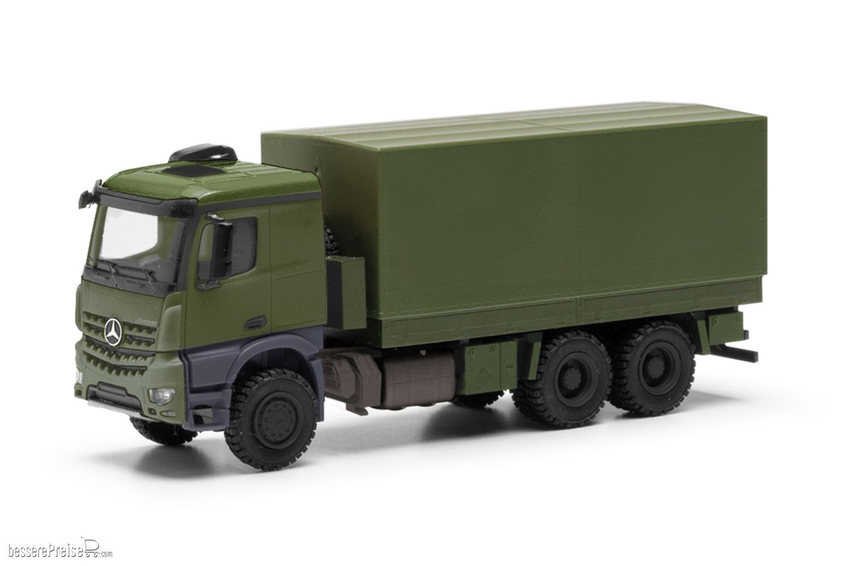 Herpa 747165 - Mercedes-Benz Arocs 6x6 Pritsche/Plane, undekoriert