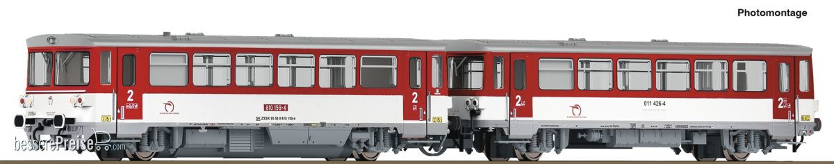 Roco 7780005 - Dieseltriebwagen 810 159-4 mit Beiwagen, ZSSK