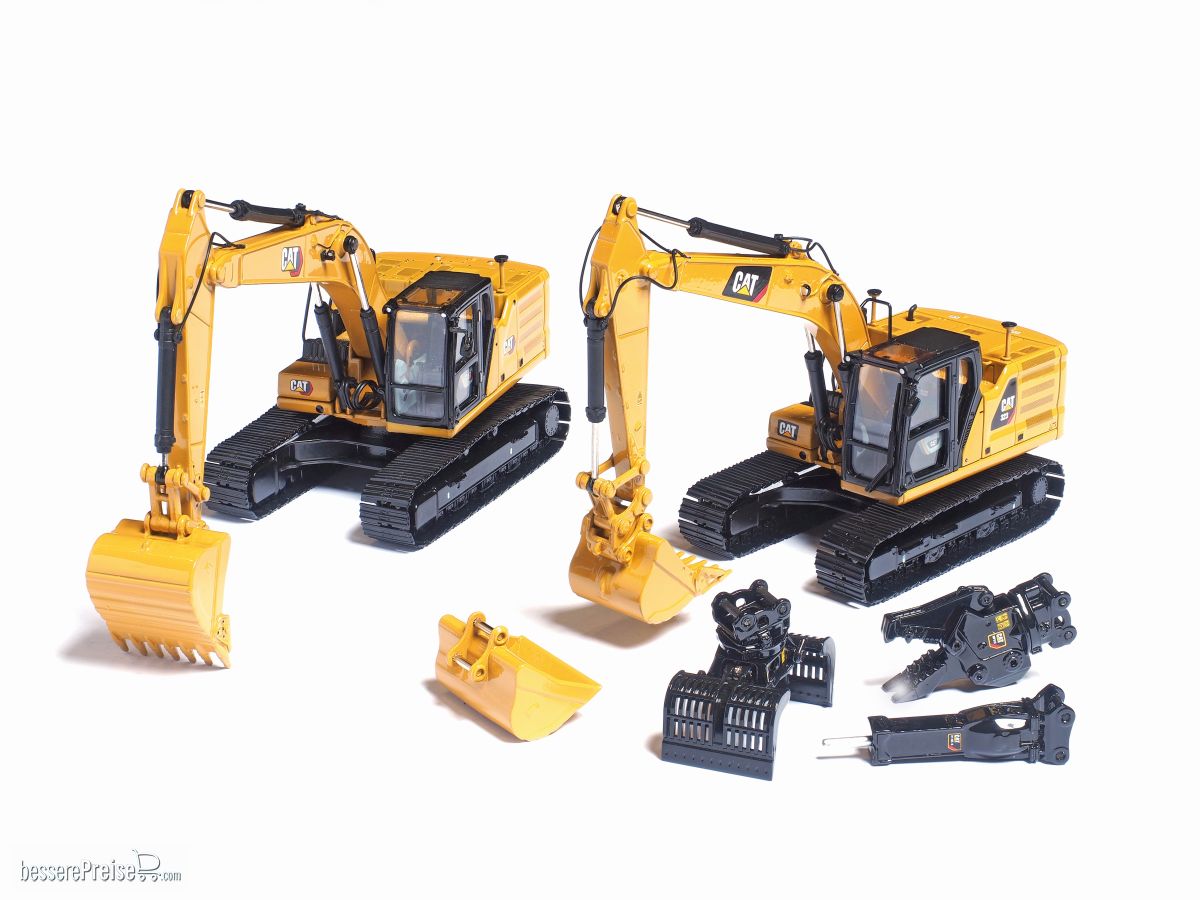 Diecast Masters 85657 - Caterpillar 323 Kettenbagger New Gen, inkl. 4 neue Werkzeuge