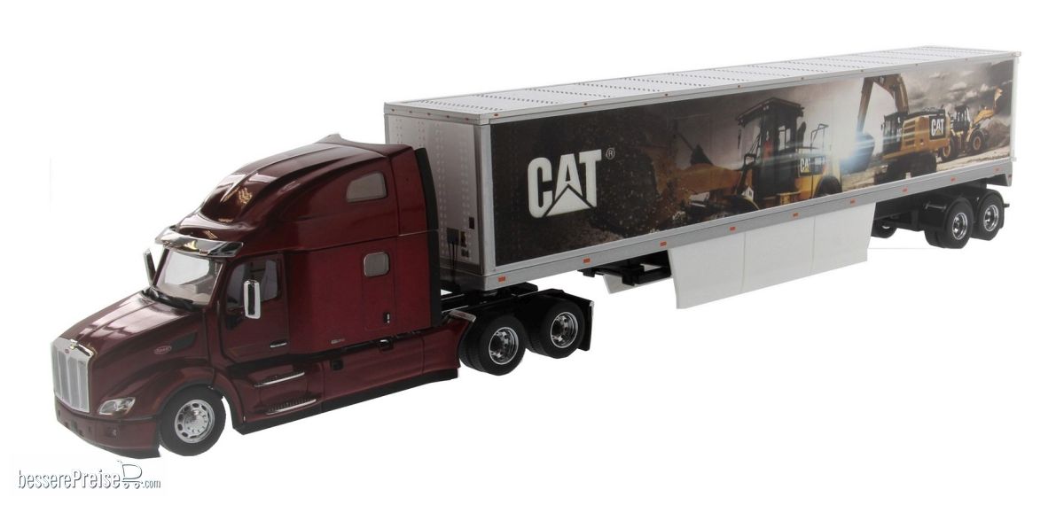 Diecast Masters 85665 - Caterpillar Peterbilt 579 Zugmaschine mit Cat Werbetrailer