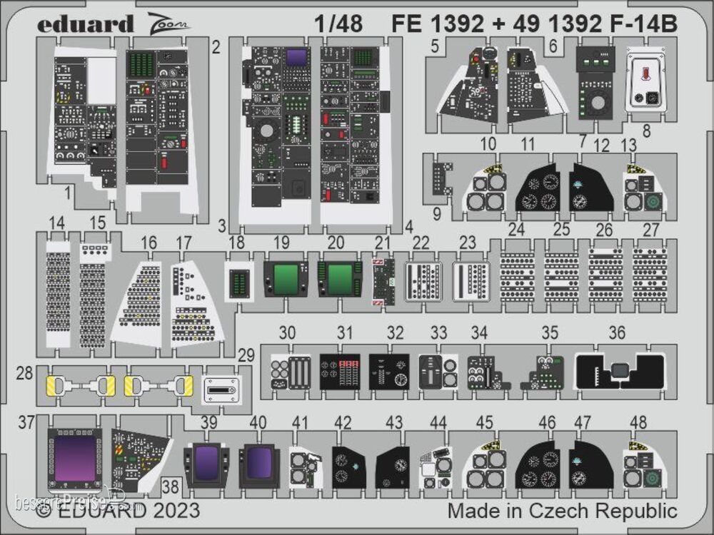 Eduard Accessories 491392 - 1/48 F-14B 1/48 GREAT WALL HOBBY