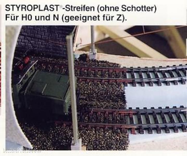 Merkur 901060 - Styroplast Zubehör Streifen ohne Schotter für N / Z