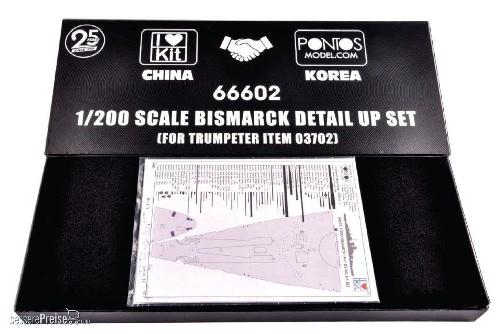 I LOVE KIT 66602 - 1:200 Bismarck detail up set (for Trumpeter item 03702)