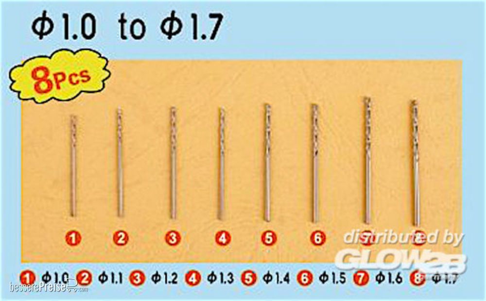 Master Tools 09955 - Twist Drilling Auger Bit set 2 (1,0-1,7)