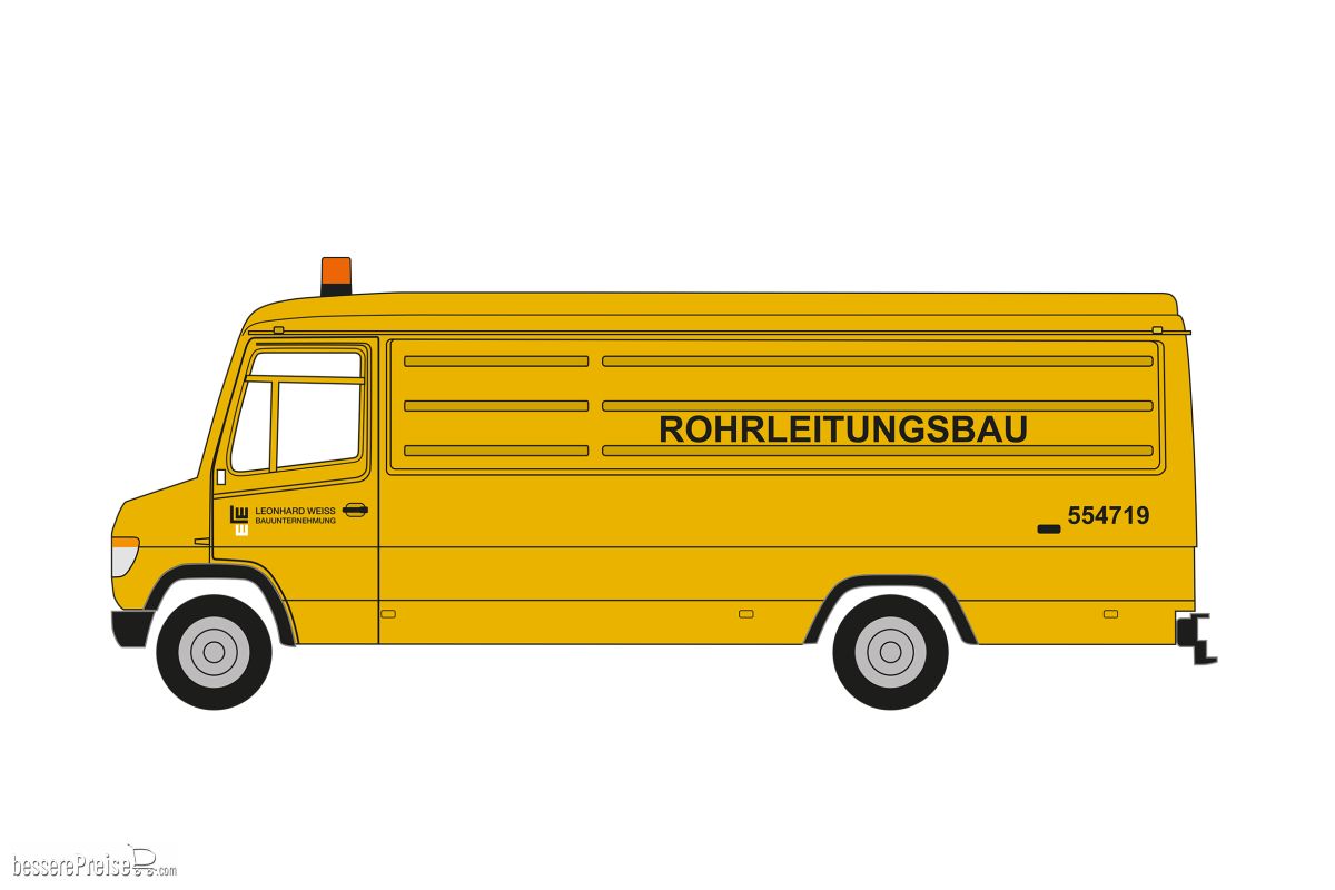 Herpa 958615 - Mercedes-Benz T2 Vario Kasten (lang) Leonhard Weiss / Rohrleitungsbau