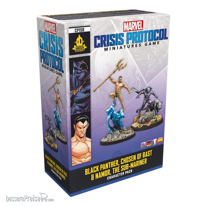 Atomic Mass Games AMGD2114 - Marvel: Crisis Protocol - Black Panther, Chosen of Bast & Namor, the Sub-Mariner