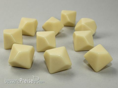 Chessex Würfel CHX29044 - Opaque Polyhedral Ivory Bag of 10 Blank