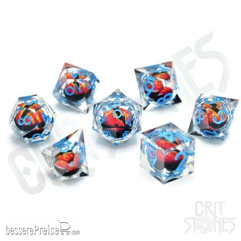 Glassstaff CSDCE8RAGEGAZE - Raging Dragon´s Gaze Floating Eye RPG Dice Set