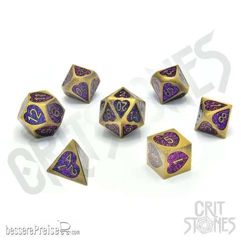 Glassstaff CSDCM22CHRMHRT - Charmheart Metal RPG Dice Set