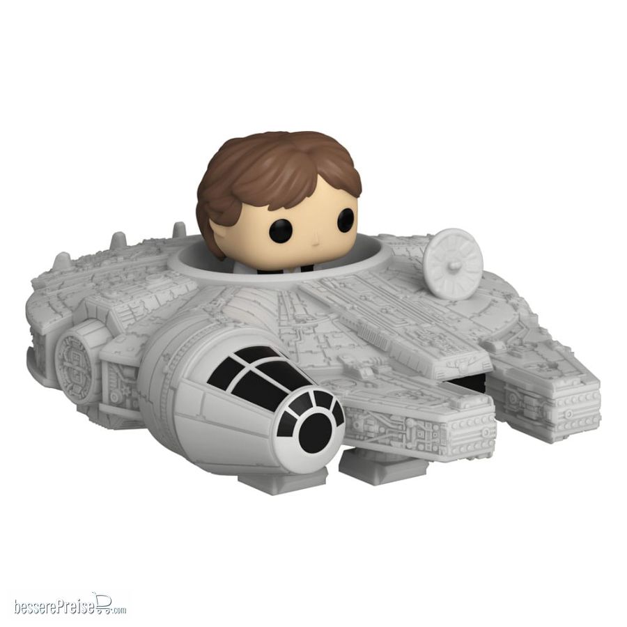 Funko FK83623 - Star Wars Bitty POP! Rides Vinyl Figur Display Han Solo w/Millenium Falcon 2,5 cm