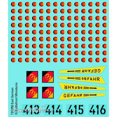 Battlefront Miniatures GFNTEG950 - WW3 East German Decals (x4)