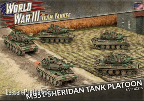 Battlefront Miniatures GFNTUBX17 - WW3 M551 Sheridan Tank Platoon