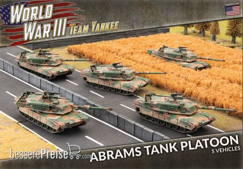 Battlefront Miniatures GFNTUBX18 - WW3 M1A1 Abrams Tank Platoon (x5 Plastic)