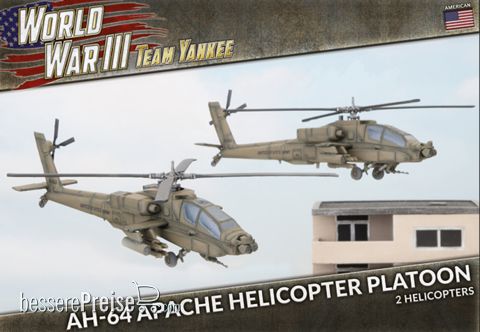 Battlefront Miniatures GFNTUBX21 - WW3 AH-64 Apache Helicopter Platoon (x2 Plastic)