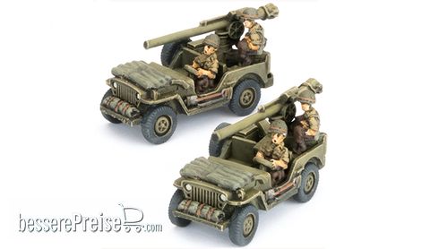 Gale Force Nine GFNUS121 - FoW Jeep with 105mm Recoilless Rifle (x2)