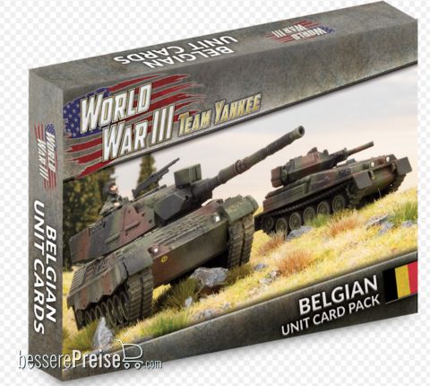 Battlefront Miniatures GFNWW309B - WW3 Belgian Unit Card Pack (33 x Cards)