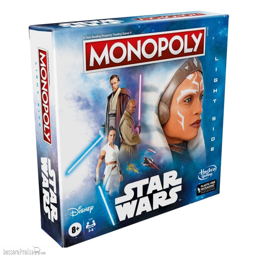 Hasbro HASF8383UE2 - Star Wars Brettspiel Monopoly Light Side Edition *Englische Version*