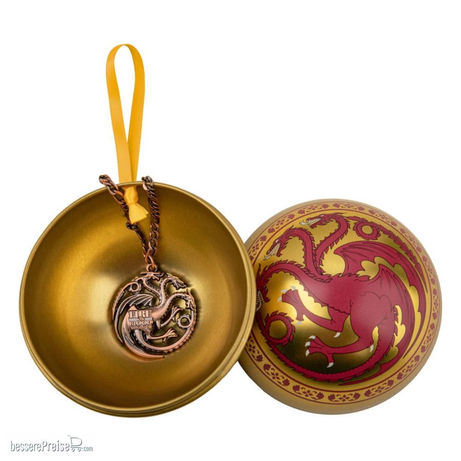 Cinereplicas HPECR3060 - Game of Thrones Christbaumschmuck mit Halskette Targaryen