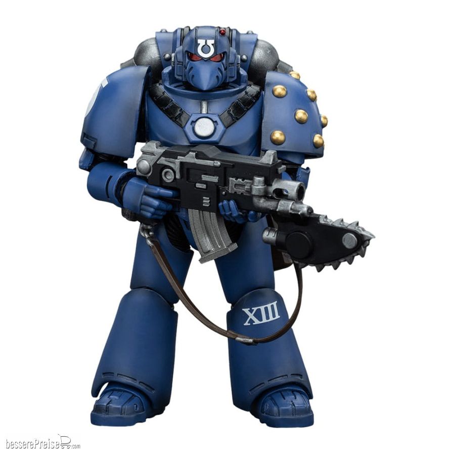 Joy Toy JT00089 - Warhammer The Horus Heresy Actionfigur 1/18 Ultramarines MK VI Tactical Squad Legionary with Bolter& Chainblade 20 cm