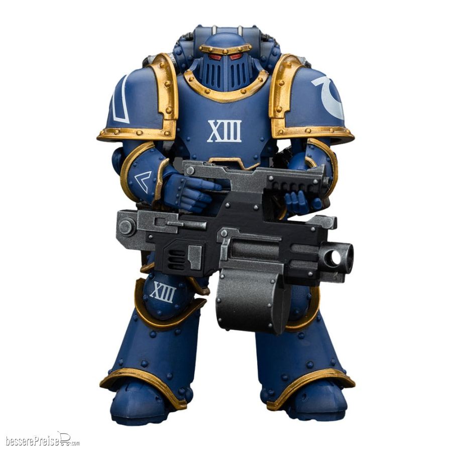 Joy Toy JT00119 - Warhammer The Horus Heresy Actionfigur 1/18 Ultramarines Legion MKIII Tactical Support Squad Legionary with Heavy Bolter 20 cm