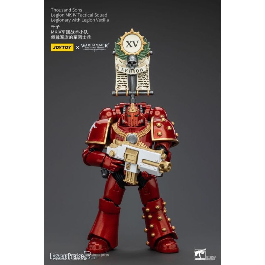 Joy Toy (CN) JT5796 - Warhammer The Horus Heresy Actionfigur 1/18 Thousand Sons Legion MK IV Tactical Squad Legionary with Legion Vexilla 12 cm