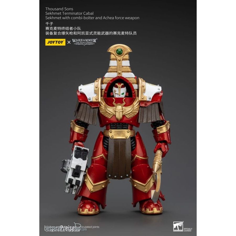 Joy Toy (CN) JT7349 - Warhammer The Horus Heresy Actionfigur 1/18 Thousand Sons Sekhmet Terminator Cabal Sekhmet with Combi-Bolter and Achea Force Weapon 14 cm