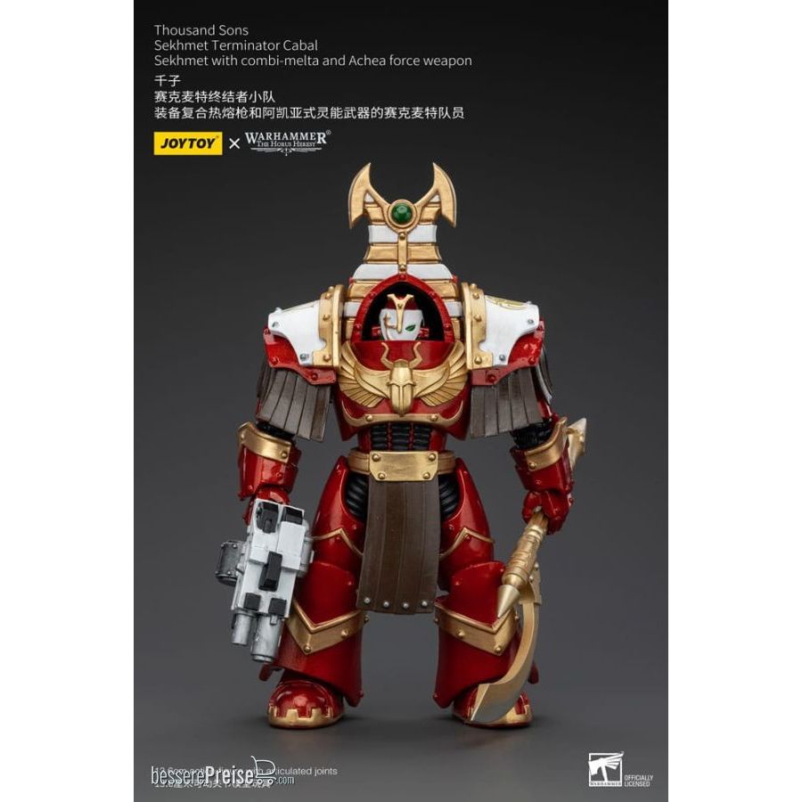 Joy Toy (CN) JT8605 - Warhammer The Horus Heresy Actionfigur 1/18 Thousand Sons Sekhmet Terminator Cabal Sekhmet with Combi-Melta and Achea Force Weapon 14 cm