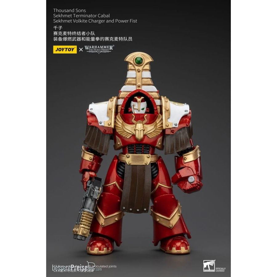 Joy Toy (CN) JT8612 - Warhammer The Horus Heresy Actionfigur 1/18 Thousand Sons Sekhmet Terminator Cabal Sekhmet Volkite Charger and Power Fist 14 cm