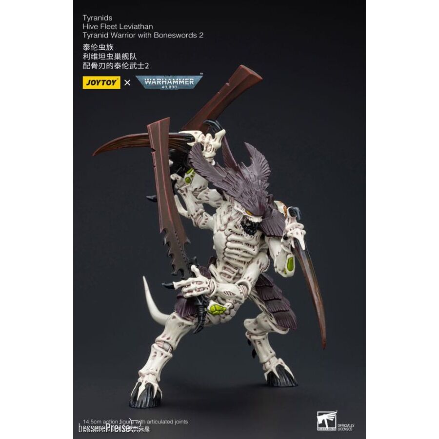 Joy Toy JT8766 - Warhammer 40k Actionfigur 1/18 Tyranids Hive Fleet Leviathan Tyranid Warrior with Boneswords 2 15 cm