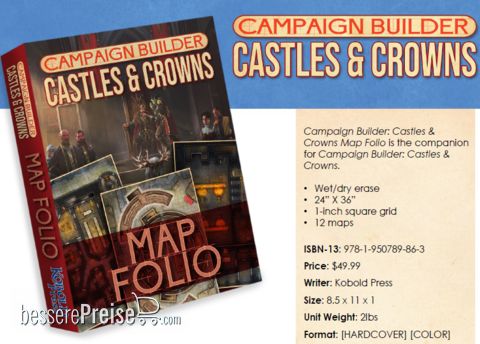 Kobold Press KOB9863 - Campaign Builder: Castles & Crowns Map Folio