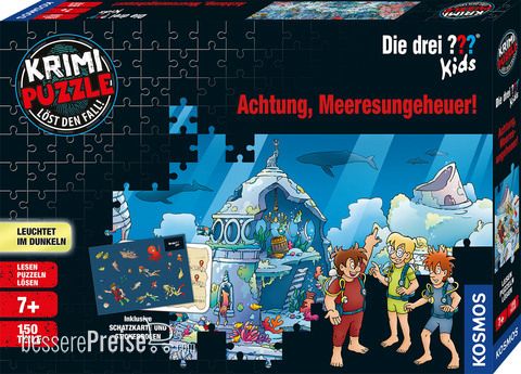 Kosmos KOS680664 - Krimipuzzle Die drei ??? Kids Achtung, Meeresungeheuer!