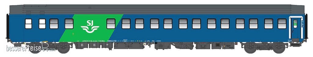 L.S. Models LS48092 - Schlafwagen WLABmz 75-71 RDC/SJ, Ep.VI, EN 346 - Lemke