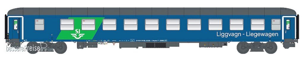 L.S. Models LS48094 - Liegewagen Bvcmbz 249.1 RDC/SJ, Ep.VI, EN 346 - Lemke